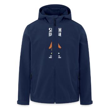 Sloth Running Team - Marathon Runner Lazy - Men’s Recycled Softshell Jacket by Stanley/Stella - navy - Front - AI Model Male 185 light (185cm)