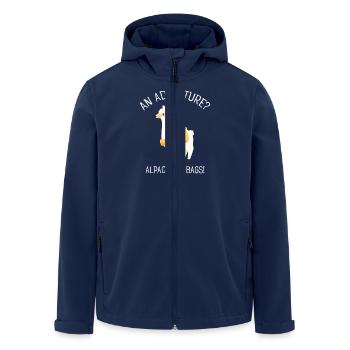 An Adventure You Say? Alpaca My Bags - Men’s Recycled Softshell Jacket by Stanley/Stella - navy - Front - AI Model Male 185 light (185cm)