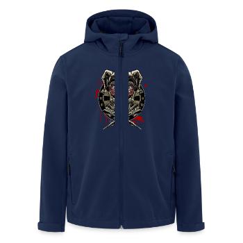 Dart Shirt Dare You V1 RAHMENLOS Design - Recycelte Männer Softshell-Jacke von Stanley/Stella - Navy - Vorne - AI Model Male 185 light (185cm)