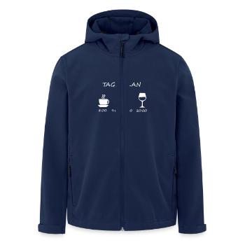 Tagesplan Segeln Boot fahren Kapitän T Shirt - Recycelte Männer Softshell-Jacke von Stanley/Stella - Navy - Vorne - AI Model Male 185 light (185cm)