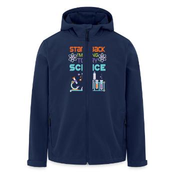 Stand back i'm going to try Science - Veste softshell homme en polyester recyclé Stanley/Stella - marine - Devant - AI Model Male 185 light (185cm)