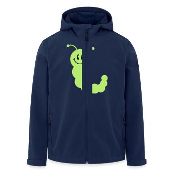 worm__c2 - Men’s Recycled Softshell Jacket by Stanley/Stella - navy - Front - AI Model Male 185 light (185cm)