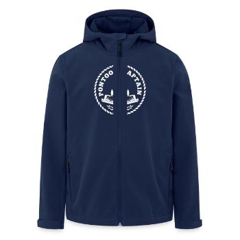 Pontoon Captain - Ocean Boating - Recycelte Männer Softshell-Jacke von Stanley/Stella - Navy - Vorne - AI Model Male 185 light (185cm)