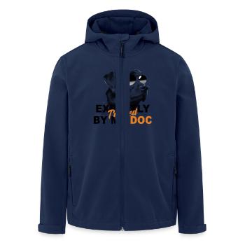 Formés par mon chien - Veste softshell homme en polyester recyclé Stanley/Stella - marine - Devant - AI Model Male 185 light (185cm)