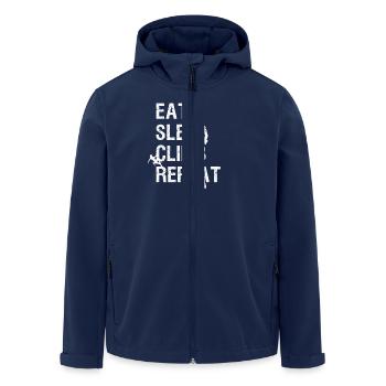 Climb Eat Sleep Climb Repeat - Veste softshell homme en polyester recyclé Stanley/Stella - marine - Devant - AI Model Male 185 light (185cm)