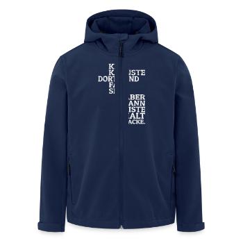 Klar kannste Dortmund Fan sein halt Kacke Fußball - Recycelte Männer Softshell-Jacke von Stanley/Stella - Navy - Vorne - AI Model Male 185 light (185cm)