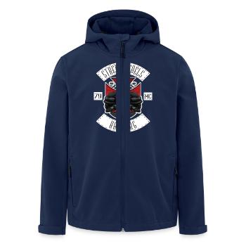 Street Rebels Hamburg MC Rockerkutte by Individual - Recycelte Männer Softshell-Jacke von Stanley/Stella - Navy - Vorne - AI Model Male 185 light (185cm)