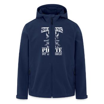 Drinking Rum before Noon makes you Pirate - Men’s Recycled Softshell Jacket by Stanley/Stella - navy - Front - AI Model Male 185 light (185cm)