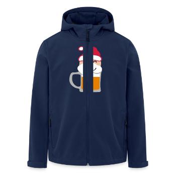 Weihnachtssbier - Recycelte Männer Softshell-Jacke von Stanley/Stella - Navy - Vorne - AI Model Male 185 light (185cm)