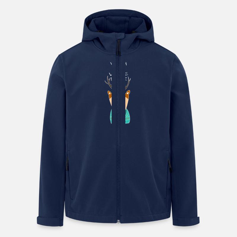 Lustiger Hirsch Rentier Winter Geschenk - Recycelte Männer Softshell-Jacke von Stanley/Stella - Navy