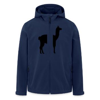 Lama - Recycelte Männer Softshell-Jacke von Stanley/Stella - Navy - Vorne - AI Model Male 185 light (185cm)