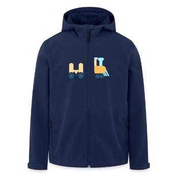 Locomotive - Veste softshell homme en polyester recyclé Stanley/Stella - marine - Devant - AI Model Male 185 light (185cm)