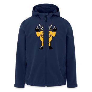 Fuck Off Bull - Men’s Recycled Softshell Jacket by Stanley/Stella - navy - Front - AI Model Male 185 light (185cm)
