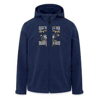Lustige Sprüche Shirt für Frauen Flausen Passen - Recycelte Männer Softshell-Jacke von Stanley/Stella - Navy - Vorne - AI Model Male 185 light (185cm)