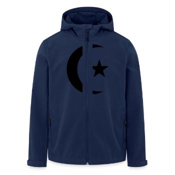 star_and_crescent - Recycelte Männer Softshell-Jacke von Stanley/Stella - Navy - Vorne - AI Model Male 185 light (185cm)