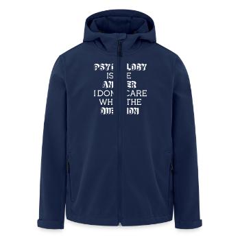 Psychothérapeute Psychologie - Veste softshell homme en polyester recyclé Stanley/Stella - marine - Devant - AI Model Male 185 light (185cm)