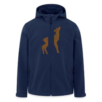 Cerf - Veste softshell homme en polyester recyclé Stanley/Stella - marine - Devant - AI Model Male 185 light (185cm)