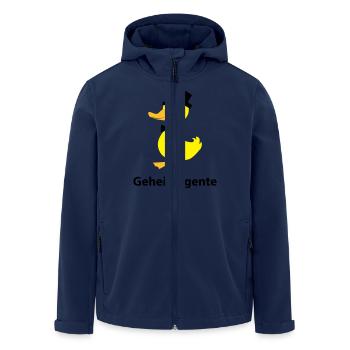 Geheimagente - Recycelte Männer Softshell-Jacke von Stanley/Stella - Navy - Vorne - AI Model Male 185 light (185cm)