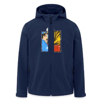 Schmetterling Falter Führerschein Foto Geschenk - Recycelte Männer Softshell-Jacke von Stanley/Stella - Navy - Vorne - AI Model Male 185 light (185cm)
