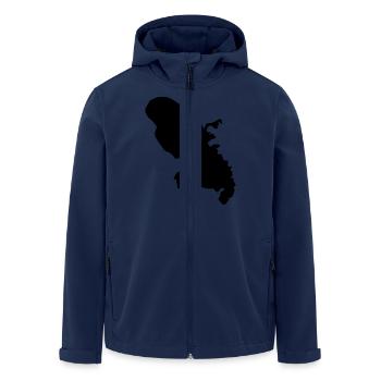 martinique - Veste softshell homme en polyester recyclé Stanley/Stella - marine - Devant - AI Model Male 185 light (185cm)
