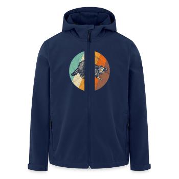Dachs Retro Vintage - Recycelte Männer Softshell-Jacke von Stanley/Stella - Navy - Vorne - AI Model Male 185 light (185cm)