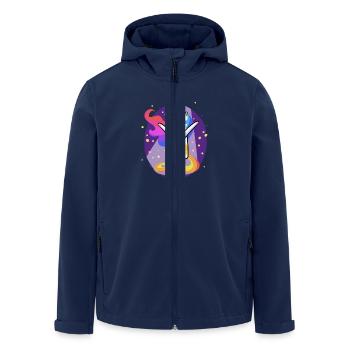 Party unicorn - Men’s Recycled Softshell Jacket by Stanley/Stella - navy - Front - AI Model Male 185 light (185cm)