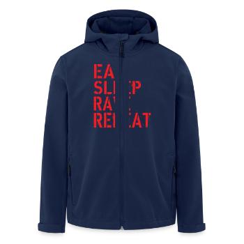 Eat Rave Sleep - Veste softshell homme en polyester recyclé Stanley/Stella - marine - Devant - AI Model Male 185 light (185cm)