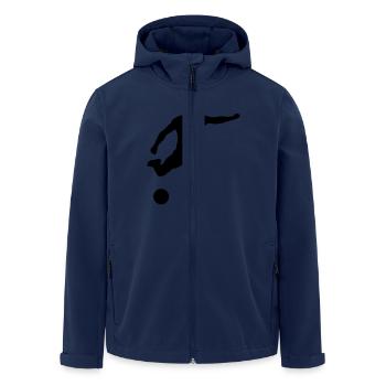 fussballer / fußball soccer football schuss - Men’s Recycled Softshell Jacket by Stanley/Stella - navy - Front - AI Model Male 185 light (185cm)