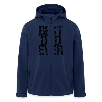 Best Dad Ever Stamp Design - Recycelte Männer Softshell-Jacke von Stanley/Stella - Navy - Vorne - AI Model Male 185 light (185cm)