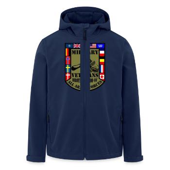 Veteran Brotherhood - Recycelte Männer Softshell-Jacke von Stanley/Stella - Navy - Vorne - AI Model Male 185 light (185cm)