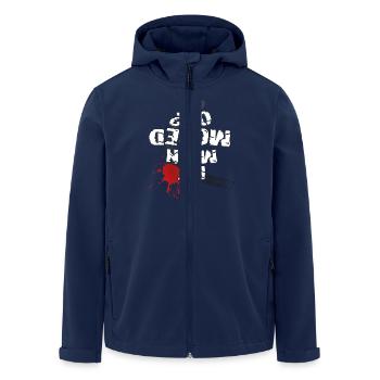 Ist mein Moped ok? (weißer Text) - Recycelte Männer Softshell-Jacke von Stanley/Stella - Navy - Vorne - AI Model Male 185 light (185cm)