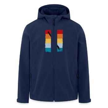 Flûte à bec rétro - Veste softshell homme en polyester recyclé Stanley/Stella - marine - Devant - AI Model Male 185 light (185cm)