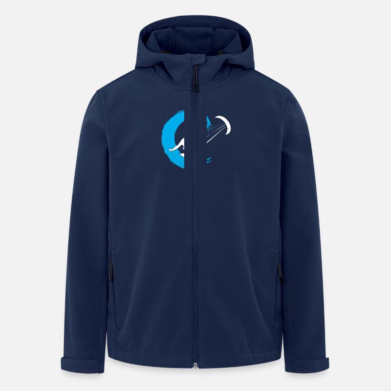 Kitesurfer in the wave - Men’s Recycled Softshell Jacket by Stanley/Stella - navy
