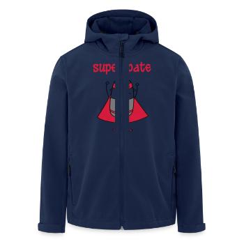 Super pate - Recycelte Männer Softshell-Jacke von Stanley/Stella - Navy - Vorne - AI Model Male 185 light (185cm)