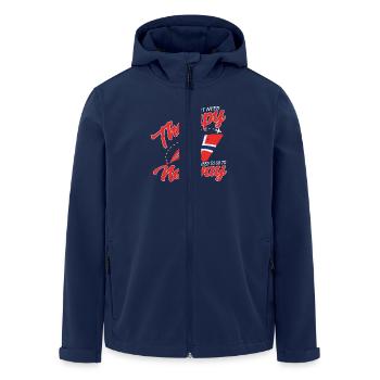 Norwegen Shirt Keine Therapie nur Norwegen - Recycelte Männer Softshell-Jacke von Stanley/Stella - Navy - Vorne - AI Model Male 185 light (185cm)