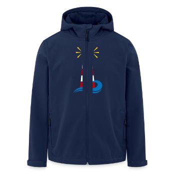 phare - Veste softshell homme en polyester recyclé Stanley/Stella - marine - Devant - AI Model Male 185 light (185cm)