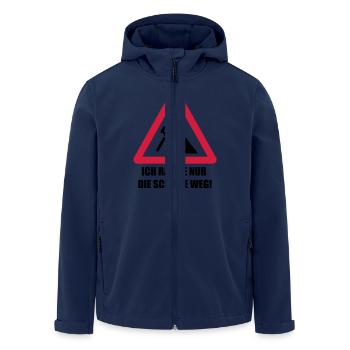 baustelle spruch - Recycelte Männer Softshell-Jacke von Stanley/Stella - Navy - Vorne - AI Model Male 185 light (185cm)