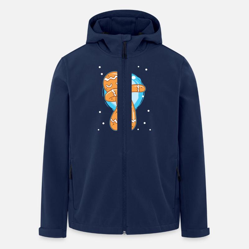 Christmas gingerbread man Dab - Men’s Recycled Softshell Jacket by Stanley/Stella - navy