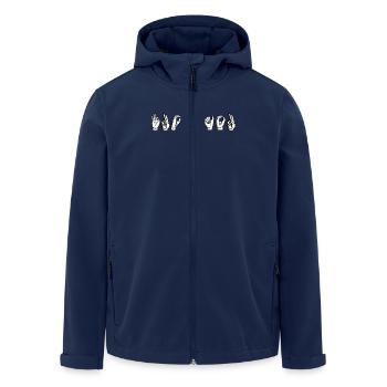 Gebärdensprache Handzeichen Alphabet Fuck You - Recycelte Männer Softshell-Jacke von Stanley/Stella - Navy - Vorne - AI Model Male 185 light (185cm)