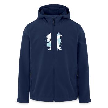 Christmas Polar Bear Dab Polar Bear Dabbing - Men’s Recycled Softshell Jacket by Stanley/Stella - navy - Front - AI Model Male 185 light (185cm)