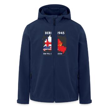 Berlin 1945 Teilung Zone - Recycelte Männer Softshell-Jacke von Stanley/Stella - Navy - Vorne - AI Model Male 185 light (185cm)