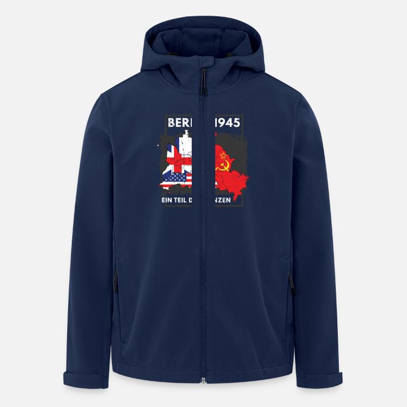 Berlin 1945 Teilung Zone - Recycelte Männer Softshell-Jacke von Stanley/Stella - Navy