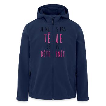 Je ne suis pas têtue... Humour Déterminée Drôle - Veste softshell homme en polyester recyclé Stanley/Stella - marine - Devant - AI Model Male 185 light (185cm)