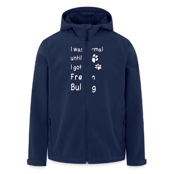 French bulldog - Men’s Recycled Softshell Jacket by Stanley/Stella - navy - Front - AI Model Male 185 light (185cm)