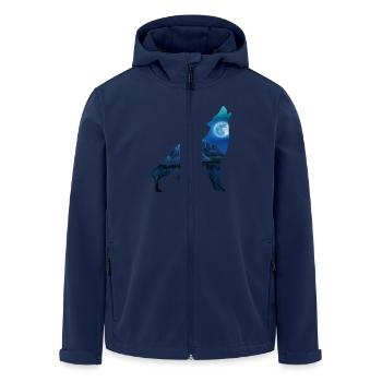 Wolf Moon - Men’s Recycled Softshell Jacket by Stanley/Stella - navy - Front - AI Model Male 185 light (185cm)