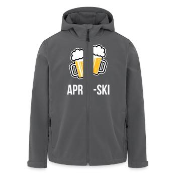 Après-Ski (Bier / Wintersport / Party / 3C) - Recycelte Männer Softshell-Jacke von Stanley/Stella - Anthrazit - Vorne - AI Model Male 185 light (185cm)
