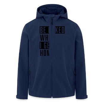 Be Naked When I Get Home. - Recycelte Männer Softshell-Jacke von Stanley/Stella - Navy - Vorne - AI Model Male 185 light (185cm)