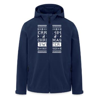 Error 404 Christmas sweater not found Ugly Sweater - Men’s Recycled Softshell Jacket by Stanley/Stella - navy - Front - AI Model Male 185 light (185cm)