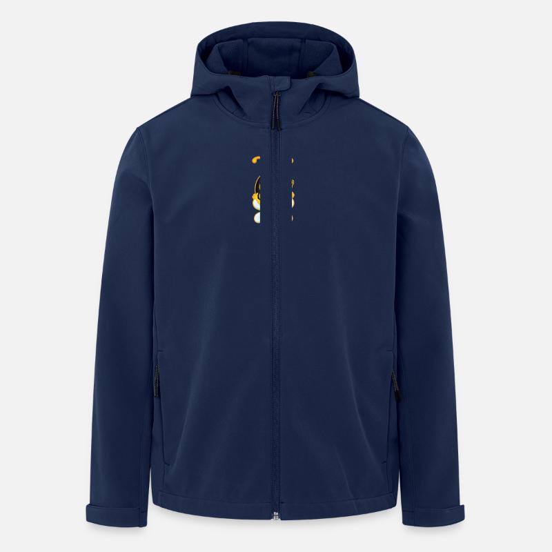 Cool bee with sunglasses - Men’s Recycled Softshell Jacket by Stanley/Stella - navy