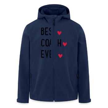 Coach - Recycelte Männer Softshell-Jacke von Stanley/Stella - Navy - Vorne - AI Model Male 185 light (185cm)